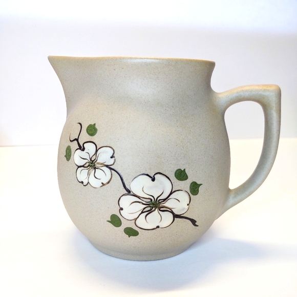 VTG Pigeon Forge Pottery Pitcher 6 Tea Cups Dogwood Pattern - Picture 12 of 14